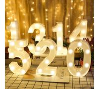 Lampe LED avec Lettres et Chiffres, Alphabet Shoous, Veilleuse de Décoration pour la Maison, Mariage, Anniversaire, ixde Noël