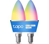 Lampe LED "bougie" intelligente – Lot de 2 – 16 millions de couleurs – Intensité réglable de 1% à 100% – Culot E14