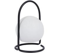 Lampe LED Boule Blanche Intérieur/Extérieur Poignée Socle Métal Noir - SANTORIN - ALTOBUY Blanc G