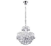 Lampe LED Branche 3 Lustre Downlight Plaqué Métal Verre Cristal 25W