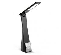 Lampe Led De Bureau, Haut-Parleur Compatible Bluetooth, Protection Des Yeux, Chargeur Usb, Horloge Créative, Dortoir, Pliable