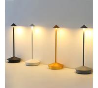 Lampe LED de Table Rechargeable avec capteur tactile, lampe de bureau de nuit pour Restaurant, hôtel, Bar, chambre à coucher, 3 températures de couleur, gradation continue