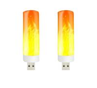Lampe LED effet flamme - Lampe lanterne de feu rechargeable par USB | Lampe de cheminée vacillante réaliste pour chambre, fête, bar, décoration intérieure | Éclairage d'ambiance chaude à économie