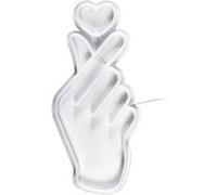 Lampe led effet néon mural coeur sur la main avec port USB - - ALTOBUY Blanc G