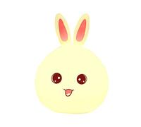 Lampe Led En Forme De Lapin Coloré Avec Capteur Tactile, Télécommande Usb, Rechargeable, Design De Dessin Animé, 7 Couleurs, Idéal Pour La Chambre D'Un Enfant