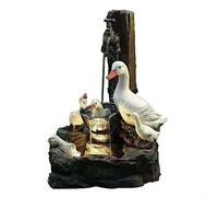 Lampe LED en forme d'écureuil, statue d'animal en résine, fontaine avec lumières solaires pour décoration de terrasse (canard-)
