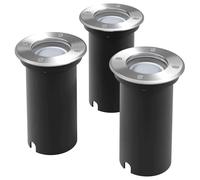 Lampe LED Encastrable au Sol d'Extérieur Jardin 3 Pièces Carré vidaXL