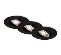Lampe Led Encastrée Briloner Leuchten Kulana, 5 W, 460 Lm, Ip23, Noir Mat, Plastique, 9 Cm