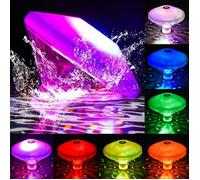 Lampe LED Flottante, Lumière de Piscine de LED, Lampes LED Flottantes étanches IP68 Avec 7 Modes de Couleurs Assorties,