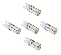 Lampe LED G9 57 SMD 3014 LED 4 Watt AC/DC 12V / 10-20V Blanc Chaud/Cool Blanc Equivalent À 30W Refroidissement D'ampoule À Piste Halogène 360 Angle De Faisceau 5Pcs-Pack (Color : Warm White)