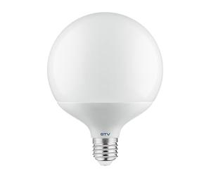 Lampe LED GTV globe E27 3000K blanc chaud, lumineuse - sans scintillement, durable - pour éclairage intérieur maison et bureau