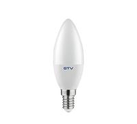 Lampe LED GTV goutte E14 4000K blanc neutre, lumineuse - sans scintillement, durable - pour éclairage LED maison et bureau