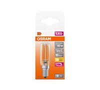 Osram LED spéciaen forme de goutte, transparente, multicolore, 4,8 W, 470 lm, 2700 K pour lumière blanc chaud, culot E14, diamètre 25 mm dimmable.