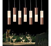 Lampe LED Lustre Marron Burlywood Jaune Lumière Chaude Salle À Manger Salon Étude Chambre Moderne Minimaliste