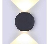 V-TAC Applique murale LED sphérique 6W – IP65 3000K, noire, deux directions, intérieur/extérieur