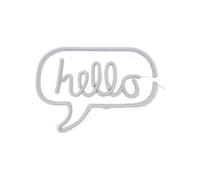 Lampe LED Murale Effet Néon "Hello" Blanc et Rose - GOOTA -