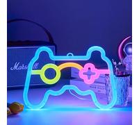 Lampe LED néon pour joueurs, panneau lumineux de jeu, panneau néon de jeu, LED alimentée par USB et batterie, panneau lumineux en forme de jeu pour Internet Café, salle de jeux, bar, décoration de