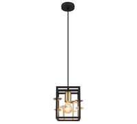Lampe LED noire à suspendre Lampe de table à manger or Lampe de salon cristaux, métal fumé, 4W 320lm blanc chaud, LxlxH 15x15x120 cm