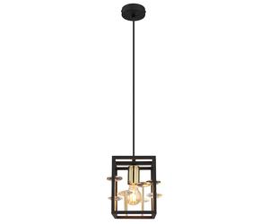 Lampe LED noire à suspendre Lampe de table à manger or Lampe de salon cristaux, métal fumé, 4W 320lm blanc chaud, LxlxH 15x15x120 cm