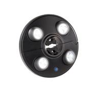 Luminea Home Control Lampe LED parasol 4 spots rotatifs Noir