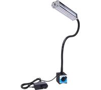 Lampe LED pour machines - Lampe de travail CNC - Socle magnétique - Bras flexible - Étanche - 10 W - 220 V CC - Commutateur rotatif - Noir