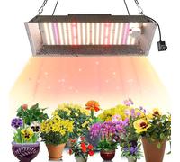 lampe LED pour plantes à spectre complet 100W Lumière de croissance pour plantes à intensité variable avec réflecteur amovible et minuterie