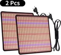 Lampe LED pour plantes / lampe de culture - Quantum Board Grow Light - Spectre complet - Pour usage en intérieur et sous tente de culture - 85–265 V - Lot de 2 - Installation autonome