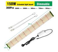 Lampe LED pour plantes - Lumière pour plantes 150W - Spectre complet LM281B - Graduable - Pour serre, hydroponie, germination