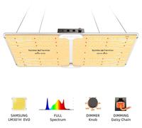 Lampe LED pour plantes - SF-2000 - 200 W - Spectre complet - Variateur à bouton rotatif - Surface d'éclairage 70 × 140 cm - PPE 2,5 µmol/s - LED européennes