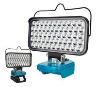 Lampe Led Rechargeable Pour Batterie Makita 18V 120W Baladeuse Lampe 10600Lm De Chantier Alimenté Par Pile Projecteur Avec Charge