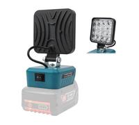 Lampe LED Rechargeable pour Bosch 18V Batterie, 48W 6000LM Sans Fil Projecteur LED Chantier avec Type C/USB, Lampe de Travail Pour Garage, Camping, Chantier(Sans Batterie)