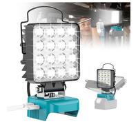 Lampe LED Rechargeable Pour Makita 18V Batterie -48 W Projecteur LED Chantier à Double Interrupteur avec Type C/USB Lampe de