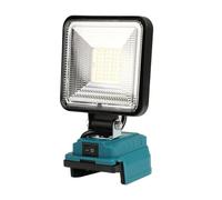 Lampe LED Rechargeable Pour Makita 21V Batterie, 50W 4000LM LED Arbeitsleuchte,Projecteur Led Rechargeable avec Charge Type C & USB pour Chantier, Garage,Chantier (50W Led Lampe pour Makita)