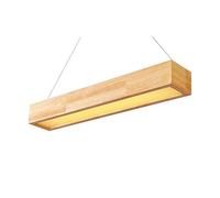 Lampe LED rectangulaire Jaune Source de lumière chêne + Fer Chambre Salon Salle à Manger étude Lustre/plafonnier/Lampe