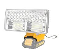 Lampe LED sans fil 4200 lm compatible avec batterie au lithium Dewalt 18V, lampe de travail 18V pour camping, réparation de voiture, éclairage d'urgence et chantier