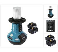 Lampe LED sans fil Makita DML 810 G 18 / 36 V ( 2 x 18 V ) 5500 lm IP54 + 2 batteries 6,0 Ah - sans chargeur