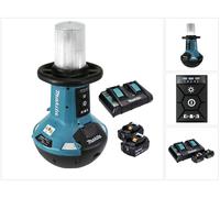 Lampe LED sans fil Makita DML 810 PF 18 / 36 V ( 2 x 18 V ) 5500 lm IP54 + 2 batteries 3,0 Ah + double chargeur