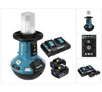 Lampe LED sans fil Makita DML 810 PG 18 / 36 V ( 2 x 18 V ) 5500 lm IP54 + 2 batteries 6,0 Ah + double chargeur
