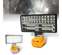 Lampe LED sans Fil pour Batterie Dewalt 18V/20V, 90W Baladeuse Lampe 6800LM de Chantier Alimenté Par Pile, Projecteur Portable avec Charge Type C & USB la Pêche,Camping, Garage (Sans Batterie)