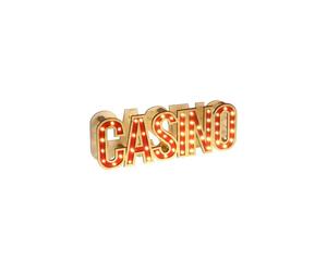 Lampe LED - Santex - Casino - 30 cm - Jaune - Métal