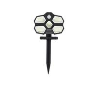 Lampe led solaire extérieur noir éclairage blanc avec détecteur mouvement et luminosité - - ALTOBUY Noir G