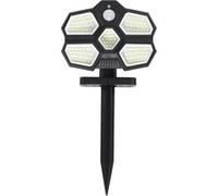 Lampe led solaire extérieur noir éclairage blanc avec détecteur mouvement et luminosité - - ALTOBUY Noir G