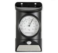 Lampe led solaire noire 28 led, détecteur mouvement, thermomètre