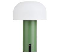 Lampe LED solaire rechargeable Soham en PP blanc et vert ø15 cm