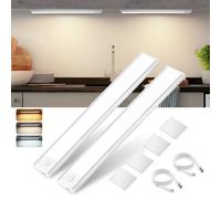 Lampe LED sous meuble NETTLIFE avec détecteur de mouvement,30cm rechargeable par USB, 1 500 mAh, idéale pour un placard, un couloir ou un placard