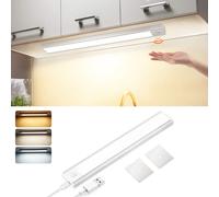 Lampe LED sous meuble NETTLIFE avec détecteur de mouvement,30cm, rechargeable par USB, 1 500 mAh, idéale pour un placard, un couloir ou un placard