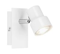 Lampe Led Spot Murale Briloner Leuchten Rock, 5 W, 460 Lm, Ip20, Blanc, Métal, Incl., 1x Gu10, 12 X 8 X 12 Cm