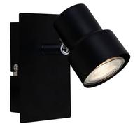 Lampe Led Spot Murale Briloner Leuchten Rock, 5 W, 460 Lm, Ip20, Noir, Métal, Incl., 1x Gu10, 12 X 8 X 12 Cm