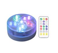Lampe LED Télécommandée pour Bassin et Aquarium, Étanche, Blanche | Réglage D’intensité, Minuterie Intégrée, Design sans Fil, Usage Jardin et Anniversaire, Plastique