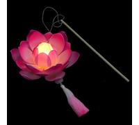 Lampe Lotus de Style Chinois Antique, Portable, Rose, EVA PVC Bois | Décor de Scène Photographique, Lumière Compacte et Sûre, Pile Bouton Incluse, pour Fête et Pose